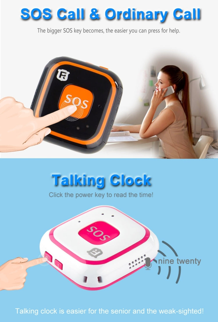 REACHFAR V28 เครื่องติดตามแบบสร้อยคอ GSM Mini LBS WiFi AGPS พร้อมฟังก์ชัน SOS, RF-V28