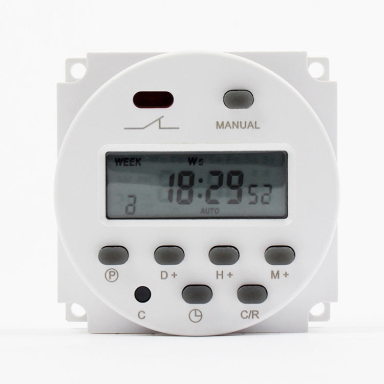 CN101A สวิตช์ตั้งเวลาดิจิตอลไมโครคอมพิวเตอร์ DC12V พร้อมหน้าจอ LCD, DC12V