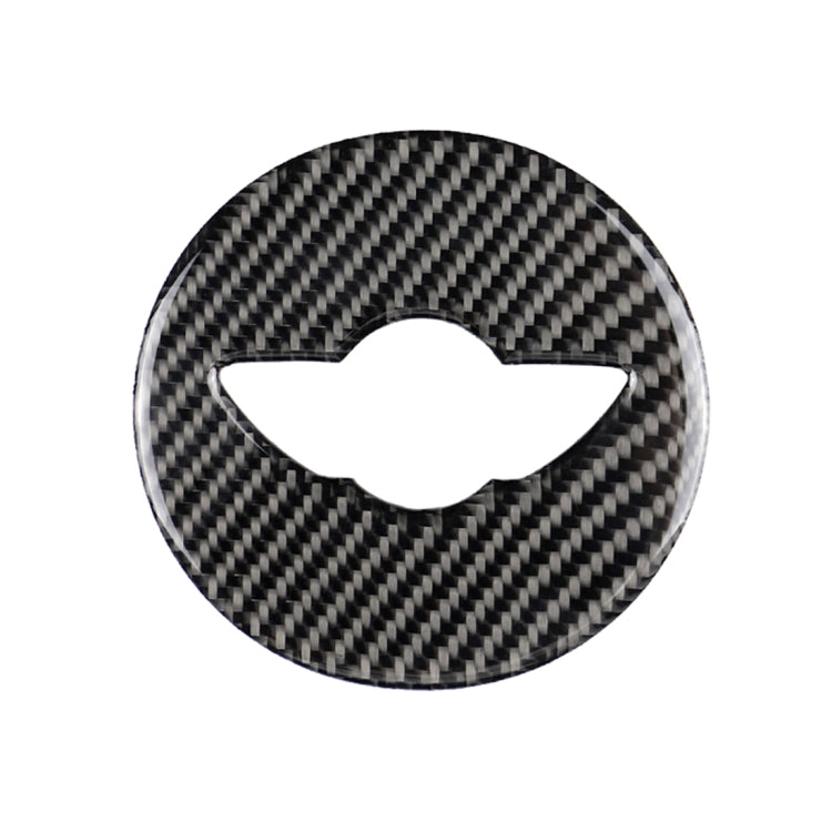 Car Steering Wheel Logo R Chassis Carbon Fiber Decorative Sticker for BMW MINI R55 / R56 / Countryman R60 / Paceman R61, For BMW MINI R55