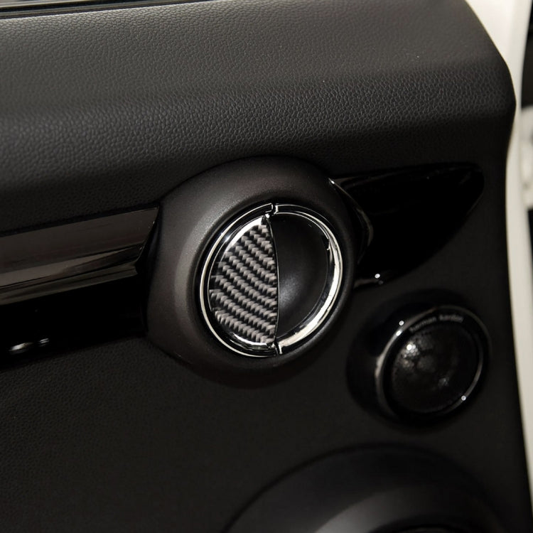 2 PCS R / F Universal Car Door Handle Carbon Fiber Decorative Sticker for BMW Mini R55 / R56 / R60 / R61 / F55 / F54 / F60, For BMW Mini R55