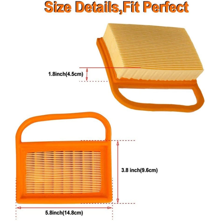 แผ่นกรองอากาศสำหรับ Stihl TS410 420 480 500i เลื่อยตัดคอนกรีตแทนที่ 4238 141 0300 Stens 605-555 โรตารี่ 12716, สำหรับ Stihl TS410 420