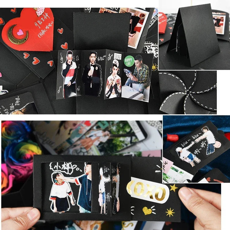 กล่องของขวัญระเบิดเซอร์ไพรส์อัลบั้มรูปทำมือรูปหัวใจ DIY, อัลบั้ม DIY