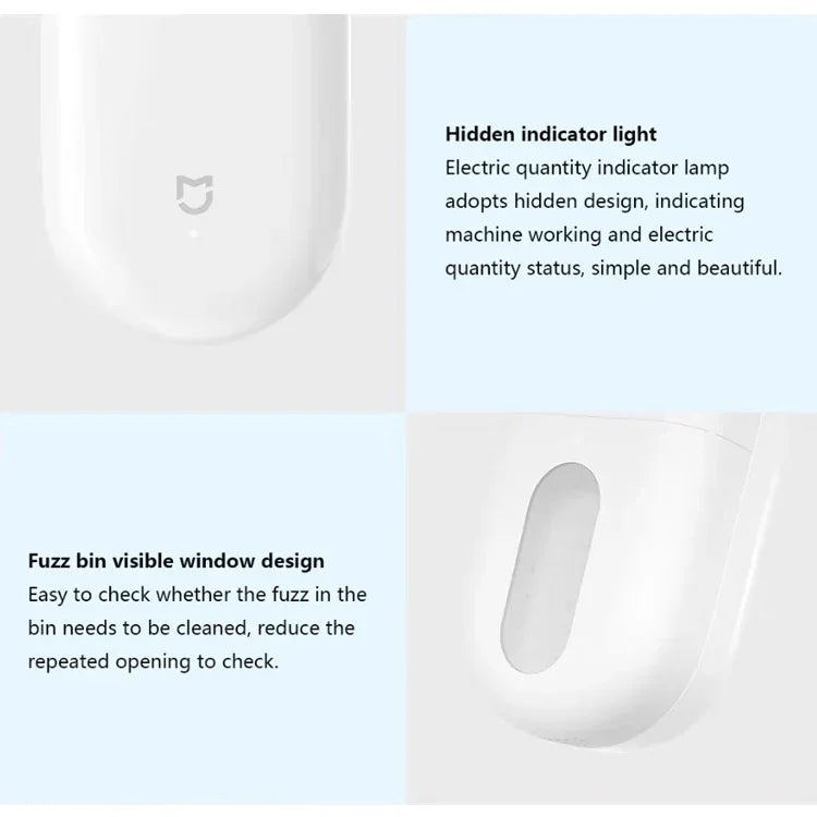 เครื่องโกนขนแบบพกพาขนาดเล็ก Xiaomi Mijia แท้ พร้อมที่กำจัดขนไฟฟ้าและชาร์จ USB, ที่กำจัดขน 1