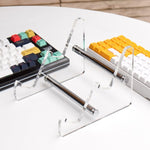 YX003-2 Double Layer Transparent Acrylic Detachable Keyboard Stand, YX003-2