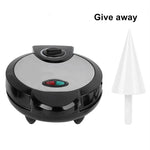 Electric Egg Roll Maker DIY Ice Cream Cone Machine Crispy Omelet Machine Pancake Machine, EU Plug, EU Plug
