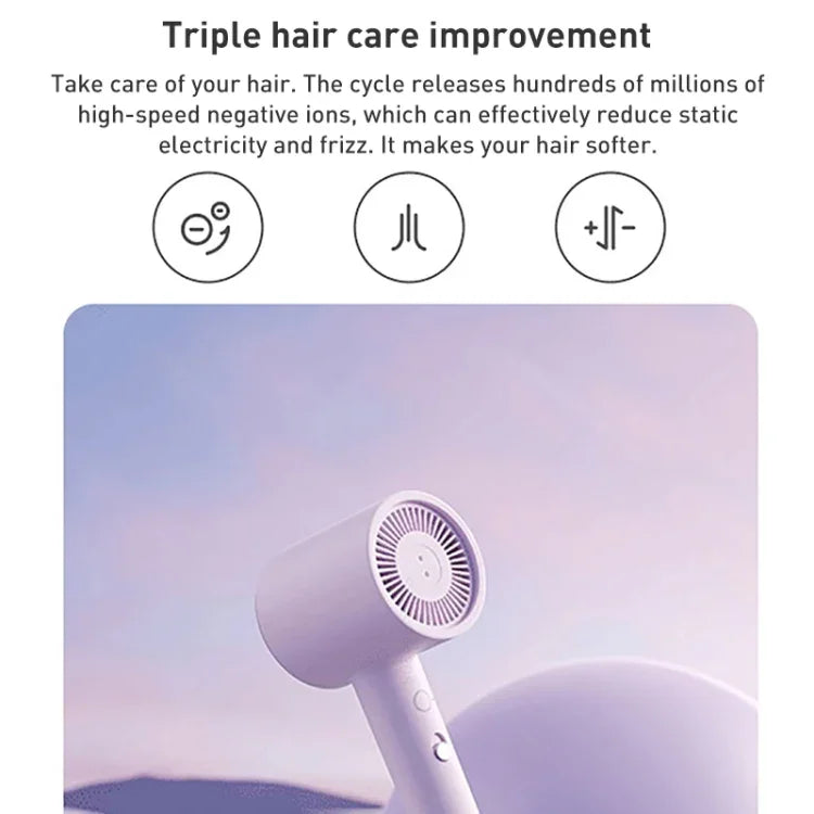 ไดร์เป่าผมไฟฟ้า Xiaomi Mijia H301 ไอออนลบแห้งเร็ว ปลั๊ก US, H301 (สีเขียว), H301 (สีม่วง)