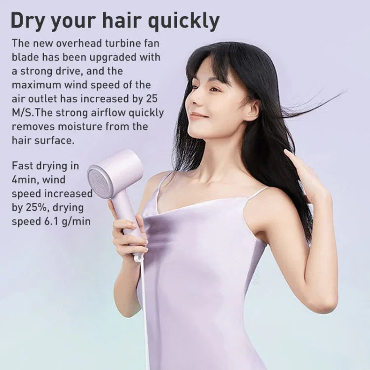 ไดร์เป่าผมไฟฟ้า Xiaomi Mijia H301 ไอออนลบแห้งเร็ว ปลั๊ก US, H301 (สีเขียว), H301 (สีม่วง)