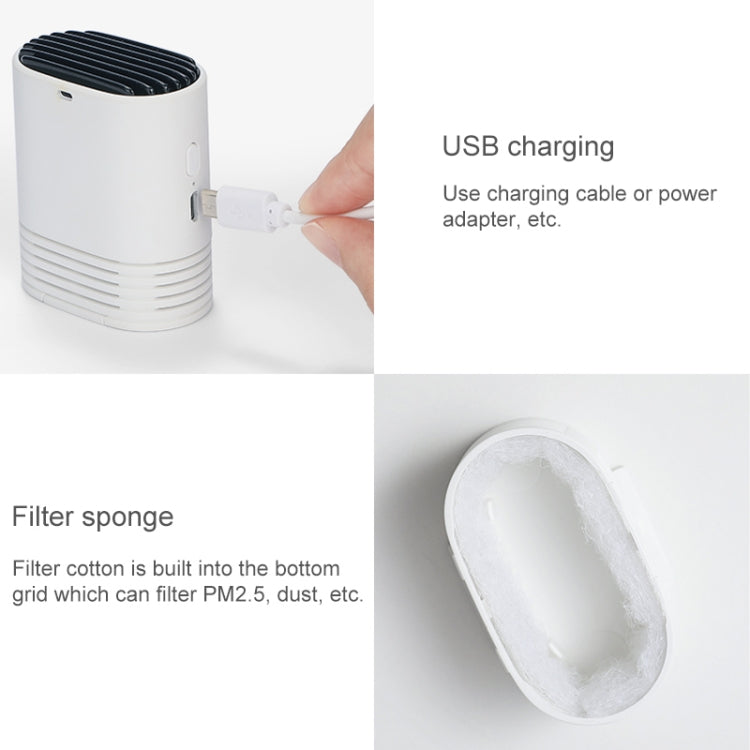 เครื่องฟอกอากาศแบบพกพา HE-K001 แบบคล้องคอ ชาร์จ USB กำจัดฟอร์มาลดีไฮด์และปล่อยไอออนลบ