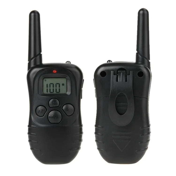 ปลอกคอฝึกสุนัขกันน้ำ ชาร์จไฟได้ ระยะไกล 300ม. พร้อมจอ LCD, ระยะไกล 300ม.