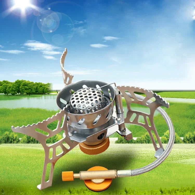 เตาแก๊สแบบพกพาแยกส่วน 3700W สำหรับใส่หลัง พร้อมอุปกรณ์ทำอาหารกันระเบิด