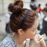 ที่คาดผมสไตล์ถักกลวง สีสุ่มจัดส่ง