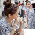 ที่คาดผมสไตล์ถักกลวง สีสุ่มจัดส่ง