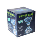 กล่องเก็บเหรียญแบบกรวยโปร่งใสหมุนได้สำหรับลดความเครียด Vortex Bank