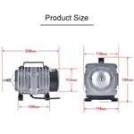 ACO-006 ปั๊มลมแม่เหล็กไฟฟ้า 80W 88L/นาที สำหรับตู้ปลาอาหารทะเล เพิ่มออกซิเจน แยกการไหลของอากาศ ปลั๊ก US, ACO-006