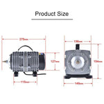 ACO-008 ปั๊มลมแม่เหล็กไฟฟ้า 120W 110L/นาที คอมเพรสเซอร์เพิ่มออกซิเจนในตู้ปลา อะแดปเตอร์ปลั๊ก US, ACO-008
