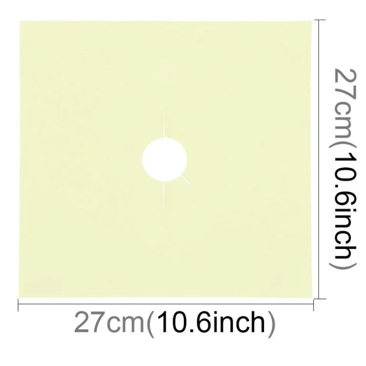แผ่นรองทำความสะอาดเตาแก๊สวัสดุไฟเบอร์บางพิเศษ 2 ชิ้น ขนาด 27*27 ซม. (สีเบจ)