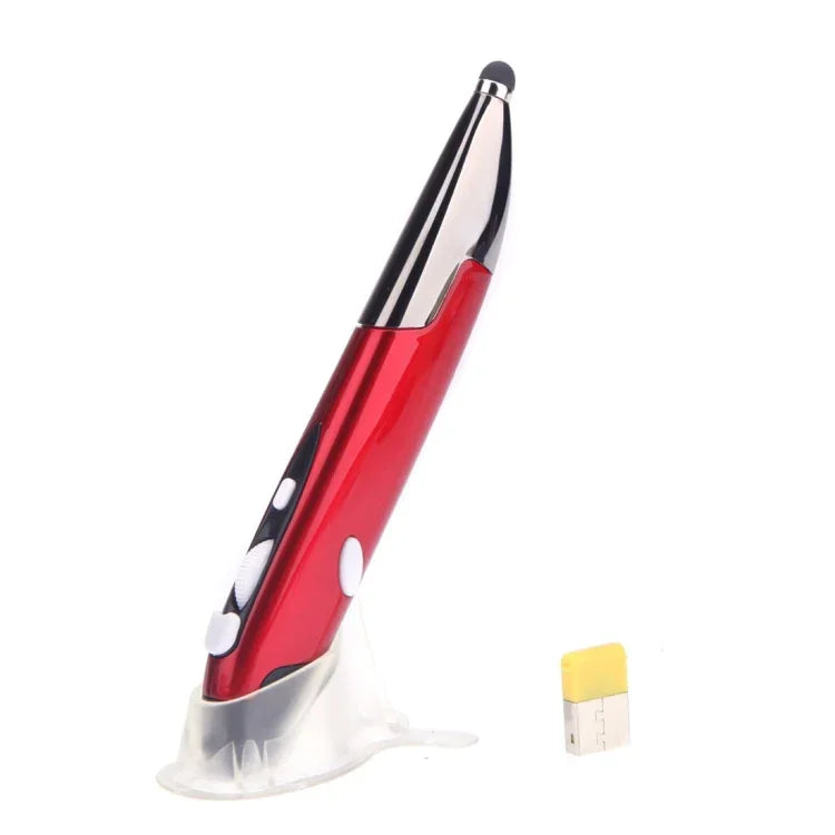 เมาส์สมาร์ทไร้สายแบบปากกา 2.4GHz สำหรับพีซีและแล็ปท็อป สีแดง น้ำเงิน เทา