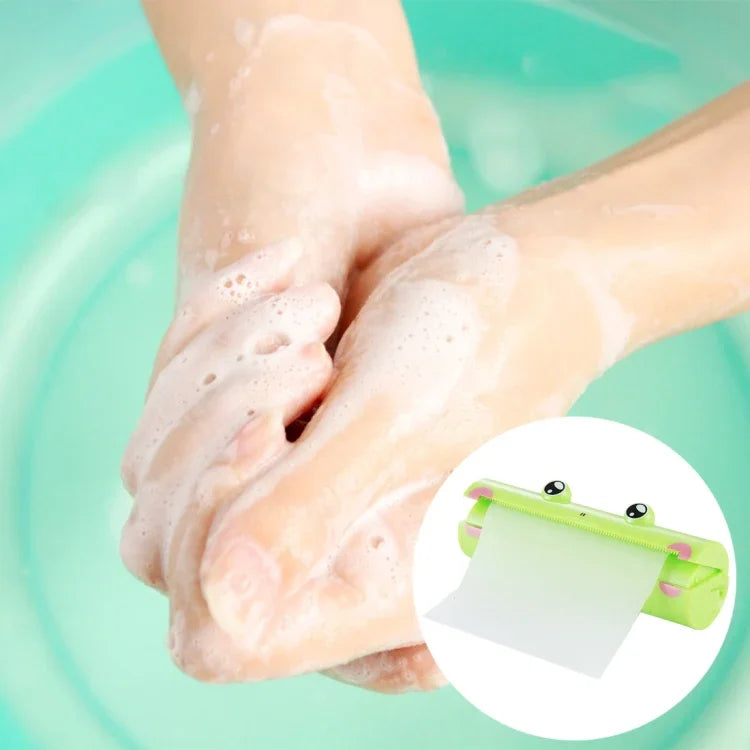 แผ่นสบู่หอมลายกบสำหรับล้างมือความยาว 1.2 ม., ส่งสีสุ่ม, แผ่นสบู่