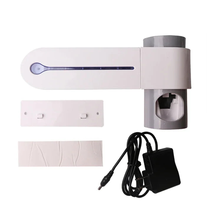 Automatic Toothpaste Dispenser Dental UV Ultraviolet Toothbrush Sterilizer Storage Holder