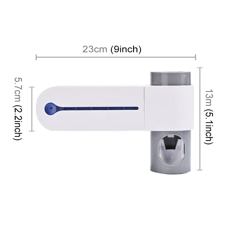 Automatic Toothpaste Dispenser Dental UV Ultraviolet Toothbrush Sterilizer Storage Holder
