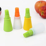 แปรงซิลิโคนทาน้ำมันสำหรับครัวและย่าง พร้อมขวดน้ำมัน สีสุ่มจัดส่ง ขนาด 11.5x5 ซม.