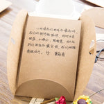 การ์ดอวยพรดอกไม้แห้ง DIY สไตล์เรโทรกระดาษคราฟท์ 5 ชิ้น สำหรับเทศกาลและวันเกิด
