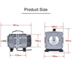 ACO-012 ปั๊มลมแม่เหล็กไฟฟ้า 320W 143L/นาที สำหรับตู้ปลาและอาหารทะเล เพิ่มออกซิเจน พร้อมปลั๊ก US, ACO-012