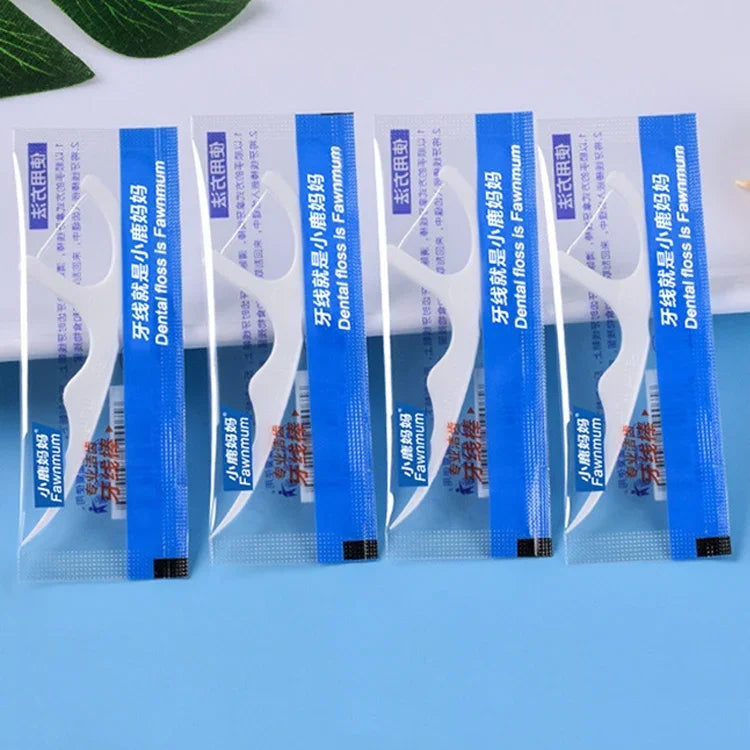 ไหมขัดฟันปลอดภัย Fawnmum Ultra-fine ความตึงสูง แบบไม้จิ้มฟัน, 2 แพ็ค / (180 ชิ้น)