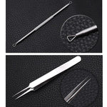 ชุดเครื่องมือกำจัดสิวหัวดำ 5 ชิ้น / ชุด เข็มสิว คีมคีบสิว
