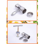 เครื่องทำเส้นพาสต้าแบบกดด้วยมือสแตนเลสสำหรับใช้ในครัวเรือน พร้อม 5 แบบแม่พิมพ์ เครื่องทำเส้นกด