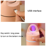 เครื่องเพิ่มความชื้นแบบพกพา USB ขนาดเล็ก 175 มล. กำลังไฟ 1.5W - 2W พร้อมไฟ LED สีสันสวยงาม