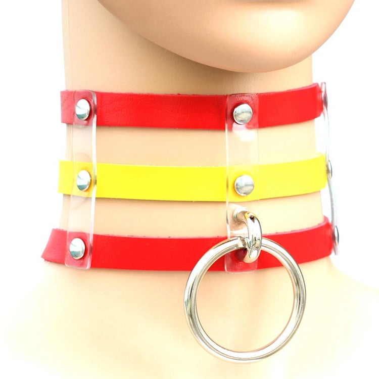 สร้อยคอหนังแฟชั่นฮาราจูกุพังค์โกธิคหมุด 3 แถว สี (เงิน), (เขียว), (แดง+เหลือง+แดง), (ขาว+น้ำเงินเข้ม+แดง), (ฟ้าอ่อน), (ทอง), (ฟ้าอ่อน+ขาว+ฟ้าอ่อน), (แดง+ขาว+เขียว), (น้ำเงินเข้ม+ขาว+แดง), (แดง+ขาว+แดง)