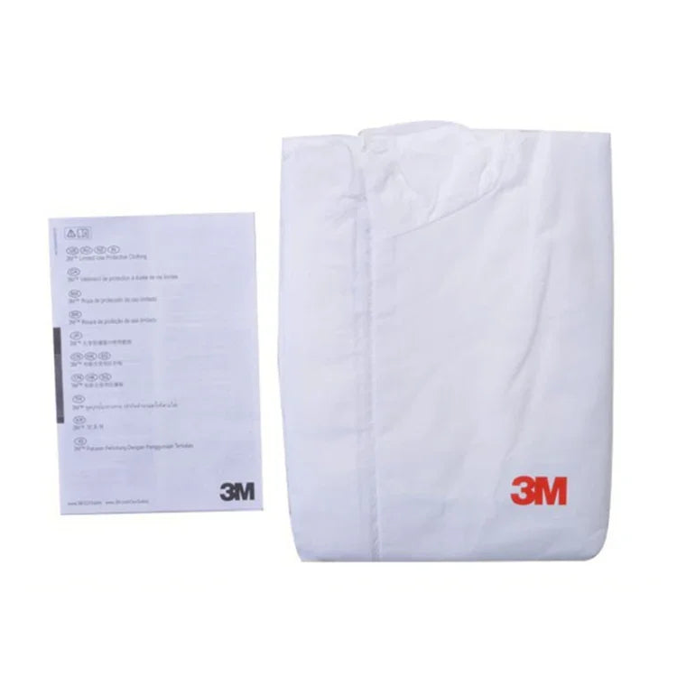 ชุดกันฝุ่นกันสารเคมีและไฟฟ้าสถิตย์แบบชิ้นเดียวพร้อมหมวก 3M 4515 สีขาว ขนาด L, 3M L