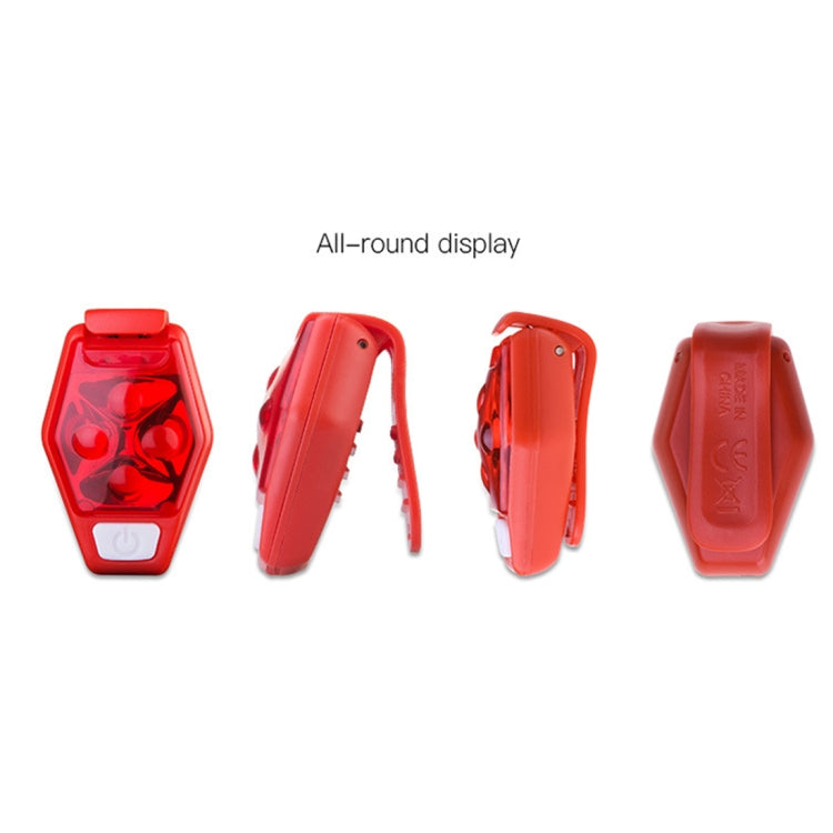 Multifunctional Outdoor Bicycling Running Warning Light Bicycle Taillight LED Back Clip Light, LED Back Clip Light(Red), LED Back Clip Light(White), LED Back Clip Light(Black), LED Back Clip Light(Purple)