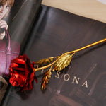 ดอกไม้ประดิษฐ์ตกแต่งเคลือบทองฟอยล์ 24K สีสุ่มจัดส่ง เคลือบทองฟอยล์ 24K