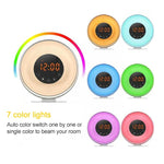 นาฬิกาปลุกไฟ LED ระบบสัมผัสอัจฉริยะ พร้อมวิทยุ FM และ USB