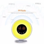 นาฬิกาปลุกไฟ LED ระบบสัมผัสอัจฉริยะ พร้อมวิทยุ FM และ USB