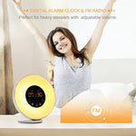 นาฬิกาปลุกไฟ LED ระบบสัมผัสอัจฉริยะ พร้อมวิทยุ FM และ USB