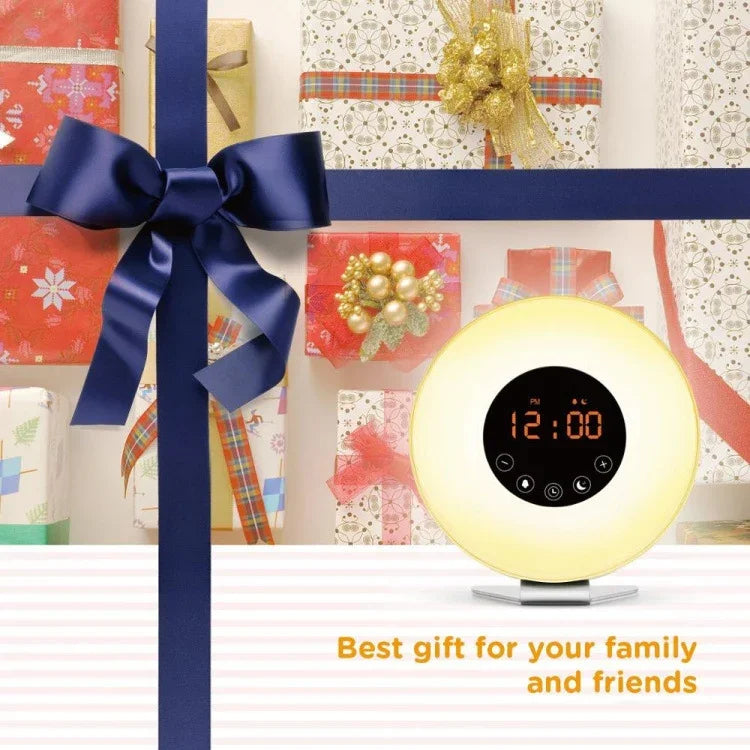 นาฬิกาปลุกไฟ LED ระบบสัมผัสอัจฉริยะ พร้อมวิทยุ FM และ USB