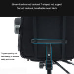 เก้าอี้คอมพิวเตอร์ RC-10-1 เก้าอี้สำนักงานที่บ้านสำหรับอีสปอร์ต ผ้าตาข่าย ปรับยกและหมุนได้ พร้อมที่วางเท้าและขาอะลูมิเนียม