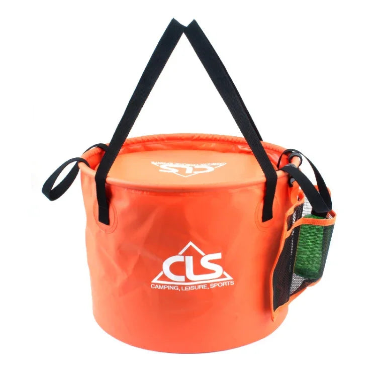 ถุงอุปกรณ์ตกปลาแคมป์ปิ้งแบบพับได้ PVC 4 in 1 ความจุ 30L พร้อมช่องระบายน้ำคู่