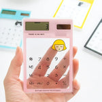 8 Digits LED Screen Calculator with Transparent Touch Pad & Solar Panel, Random Color Delivery, 8 Digits Calculator