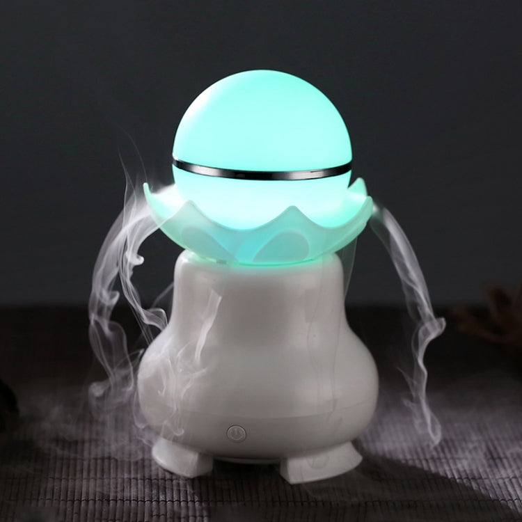เครื่องเพิ่มความชื้นอโรมาอัลตราโซนิกไข่มุกเรืองแสงกลางคืนชาร์จ USB 4W พร้อมไฟ LED สีสันสดใส สำหรับบ้าน / สำนักงาน ความจุถังน้ำ: 95ml DC 5V