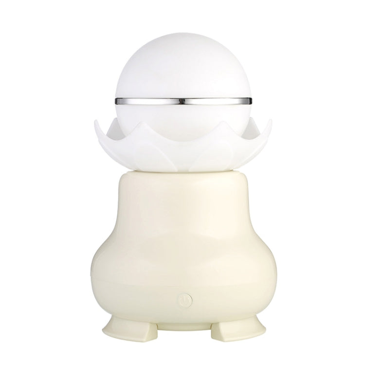เครื่องเพิ่มความชื้นอโรมาอัลตราโซนิกไข่มุกเรืองแสงกลางคืนชาร์จ USB 4W พร้อมไฟ LED สีสันสดใส สำหรับบ้าน / สำนักงาน ความจุถังน้ำ: 95ml DC 5V