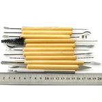 ชุดมีดตัดดินเหนียว DIY ไม้ 11-in-1 สำหรับปั้นดินเหนียว งานปั้น