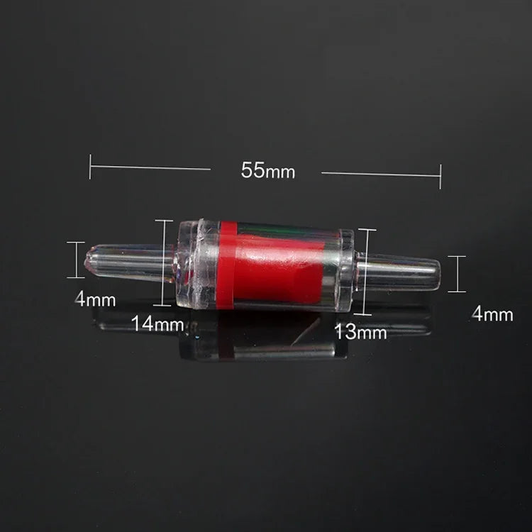 วาล์วตรวจสอบแบบอินไลน์ 10 ชิ้น สำหรับปั๊มลมตู้ปลา ขนาดข้อต่อ: 4mm, 4mm