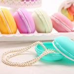 กล่องเครื่องประดับสไตล์มาการองน่ารักแบบพกพา 2 ชิ้น ส่งสีสุ่ม Macaron