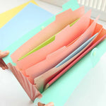 Candy Color Document Bag Multilayer 5 Into the Folder, Random Color Delivery, A201