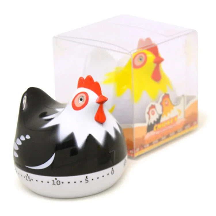 นาฬิกาจับเวลานับถอยหลังครัวรูปไก่ 60 นาที อุปกรณ์ตกแต่งบ้าน สีสุ่ม RB219