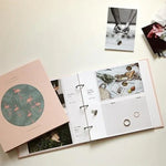 อัลบั้มรูปครอบครัวแบบ DIY ขนาด 5 นิ้ว แบบแทรกแผ่น 3R พร้อมวงแหวนเหล็กล้างฟิล์ม